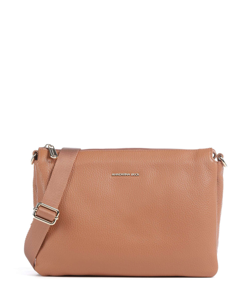 תיק צד Mandarina Duck Mellow Leather FZT12 בצבע Pecan Nut | P10FZT12A82 | תמונה 1