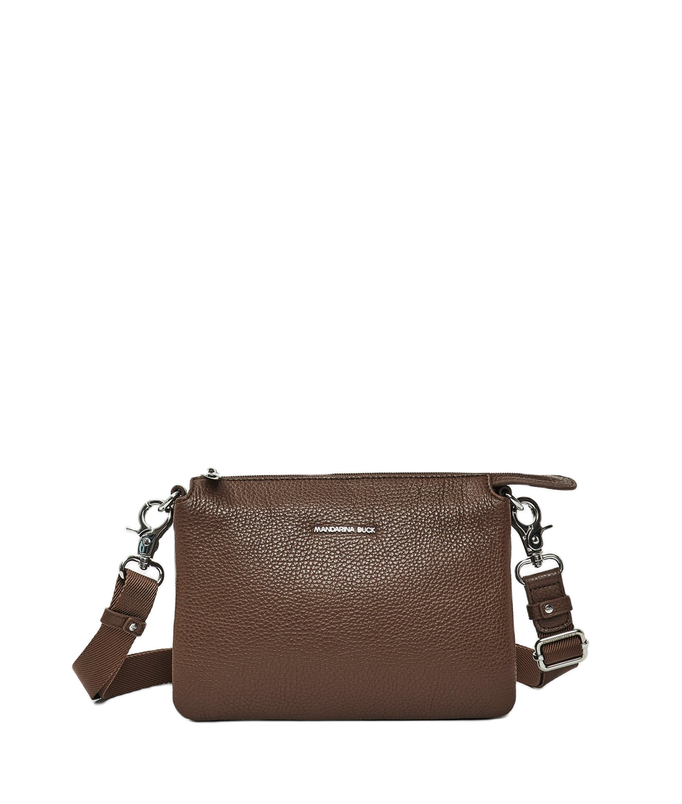 תיק צד Mandarina Duck Mellow Leather FZT82 בצבע חום שוקולד | P10FZT8206M | תמונה 1