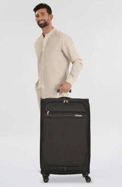מזוודה גדולה American Tourister Deep Dive – שחור/אפור – תמונת גלריה 6
