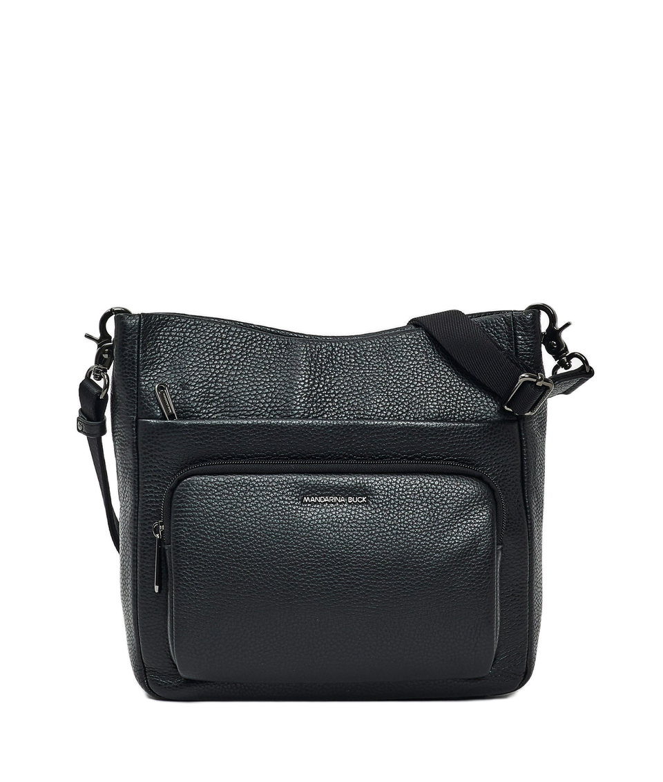 תיק צד Mandarina Duck Mellow Leather FZT10 בצבע שחור | P10FZT10001 | תמונה 1