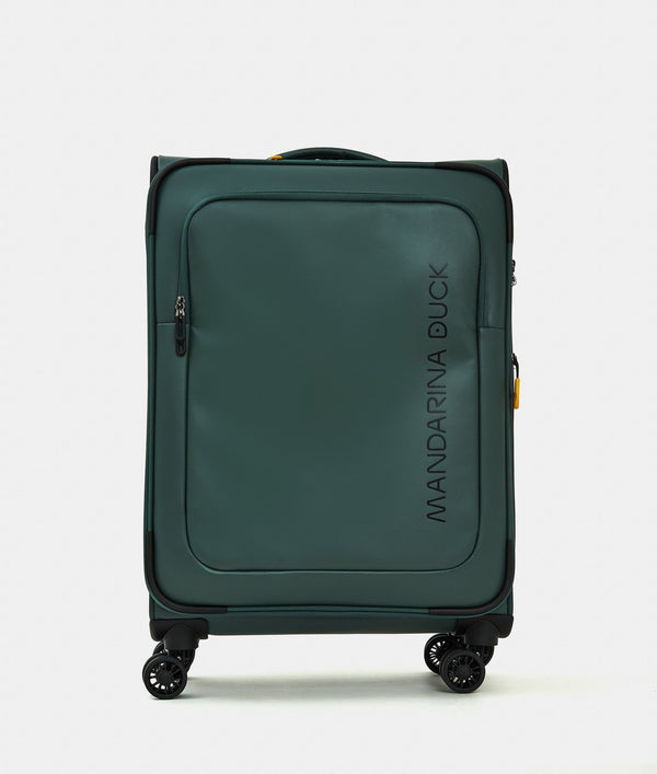 מזוודה בינונית מתרחבת Mandarina Duck Eco Coated OSV03 בצבע ירוק כהה