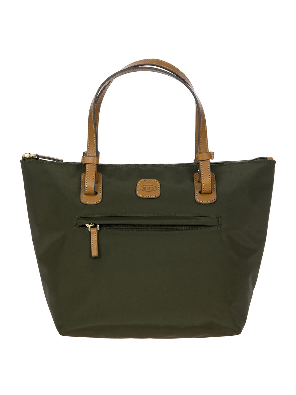 תיק יד Bric’s X-Collection Sportina Small 3-in-1 – ירוק זית — מבט קדמי